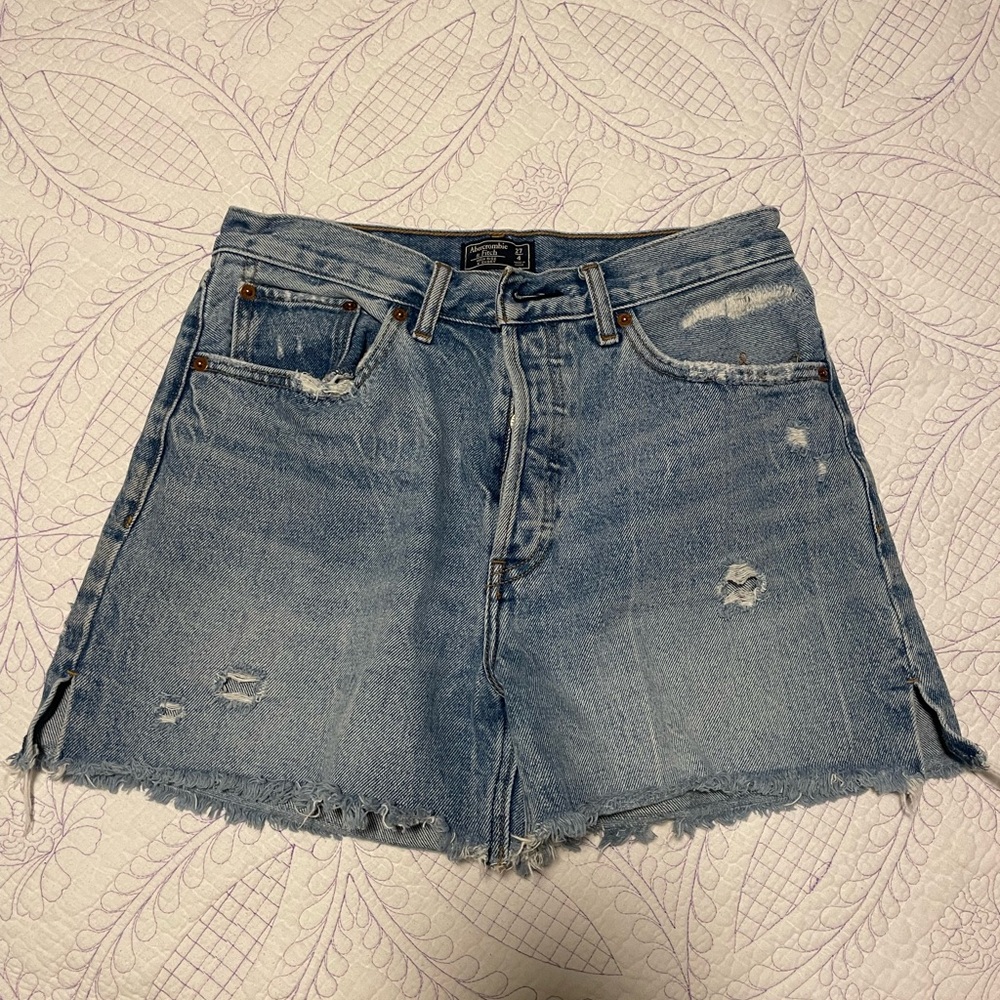 Abercrombie & Fitch Light Blue High Rise Shorts size 27